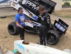 Parker Price-Miller visits Soap Box Derby