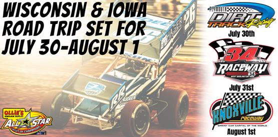 All Stars to visit Wisconsin and Iowa on July 30-August 1; Rayce Rudeen Foundation Race to kick-off weekend at Plymouth