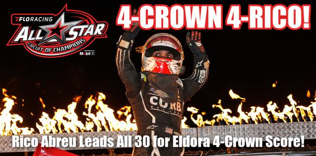 Rico Abreu leads all 30 for Eldora 4-Crown score w...