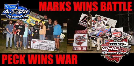 Brent Marks earns Dean Knittel Memorial title at Portsmouth; Justin Peck claims 2022 Ohio Sprint Speedweek championship