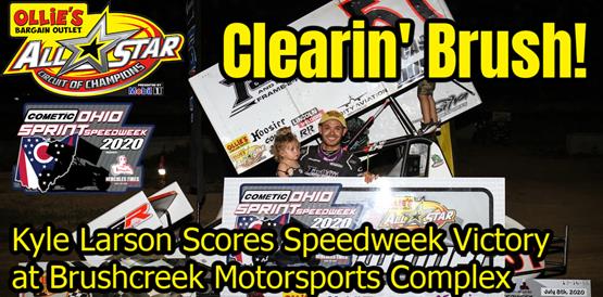 Kyle Larson scores Ohio Sprint Speedweek victory at Brushcreek Motorsports Complex