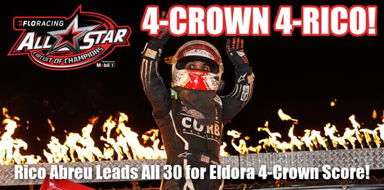 Rico Abreu leads all 30 for Eldora 4-Crown score worth $6,000
